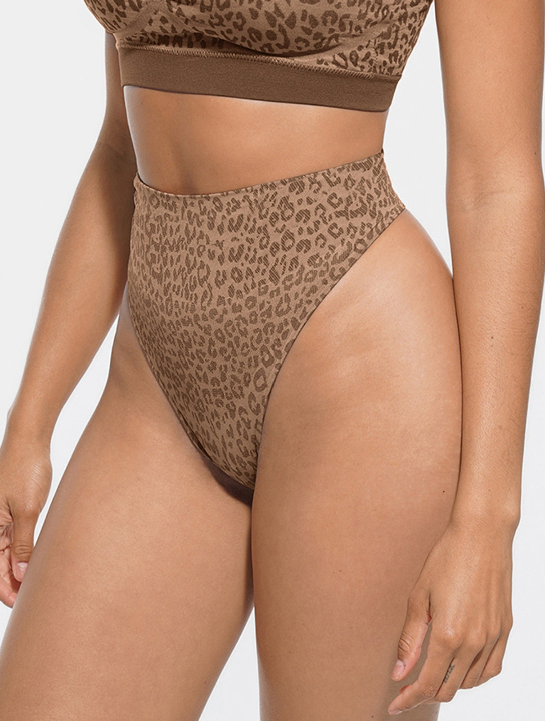 Leopard Tummy Control High Waisted Briefs - HeyShape
