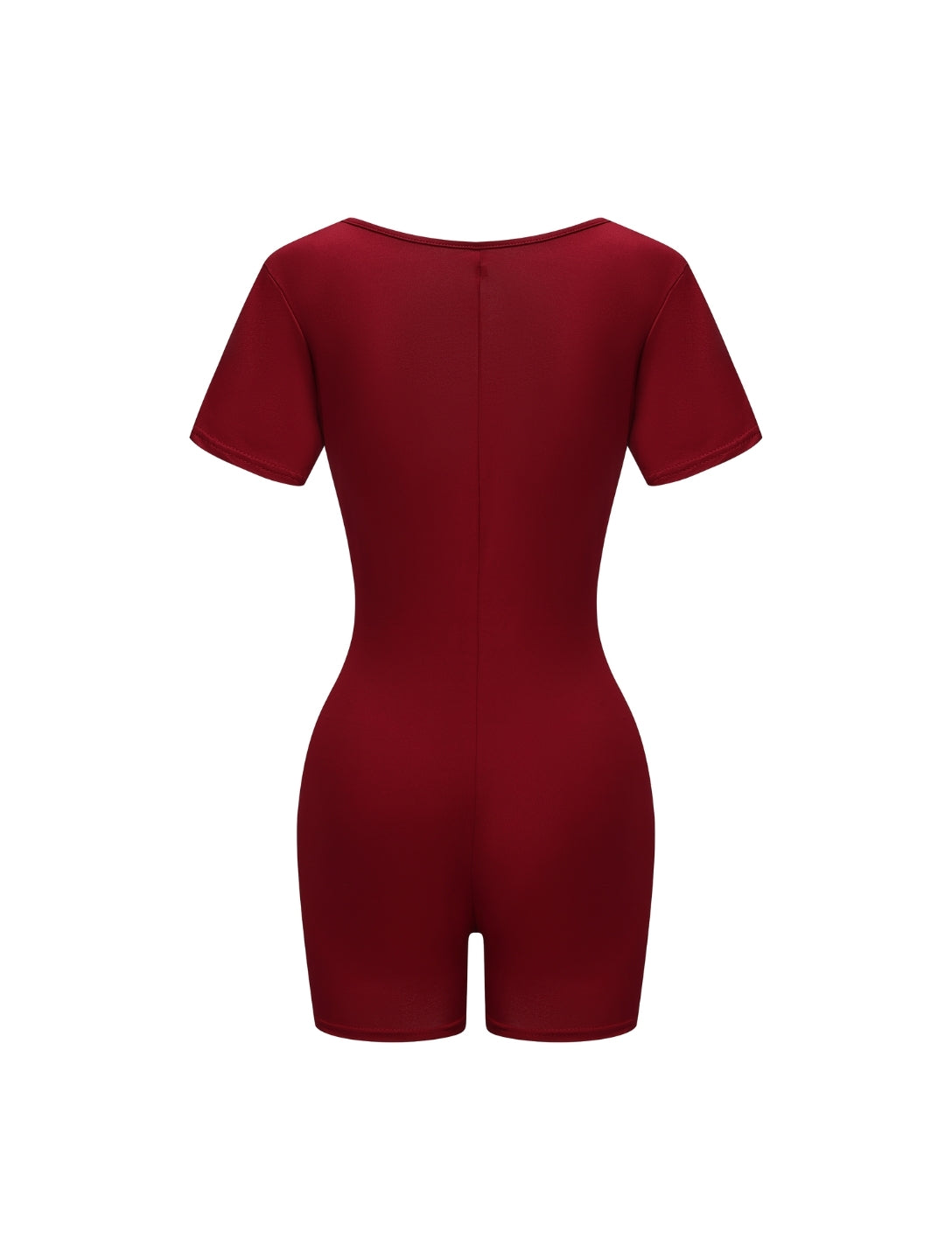 Square Neck Short Sleeve Jumpsuit