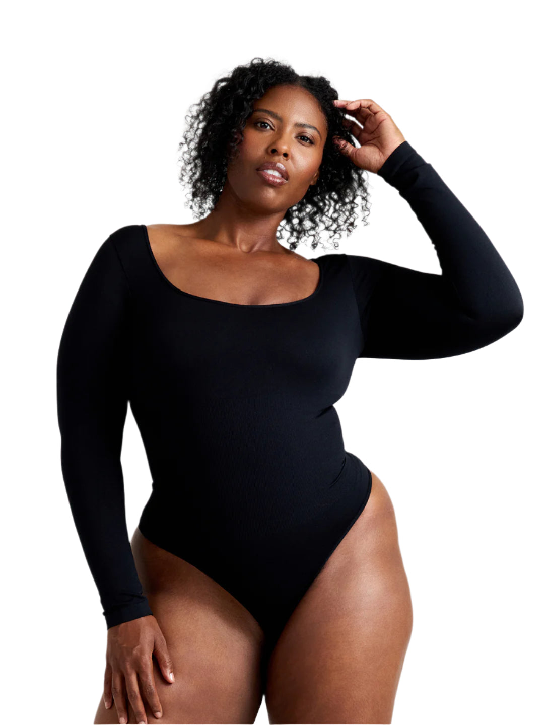 Long Sleeve Thong Bodysuit - HeyShape