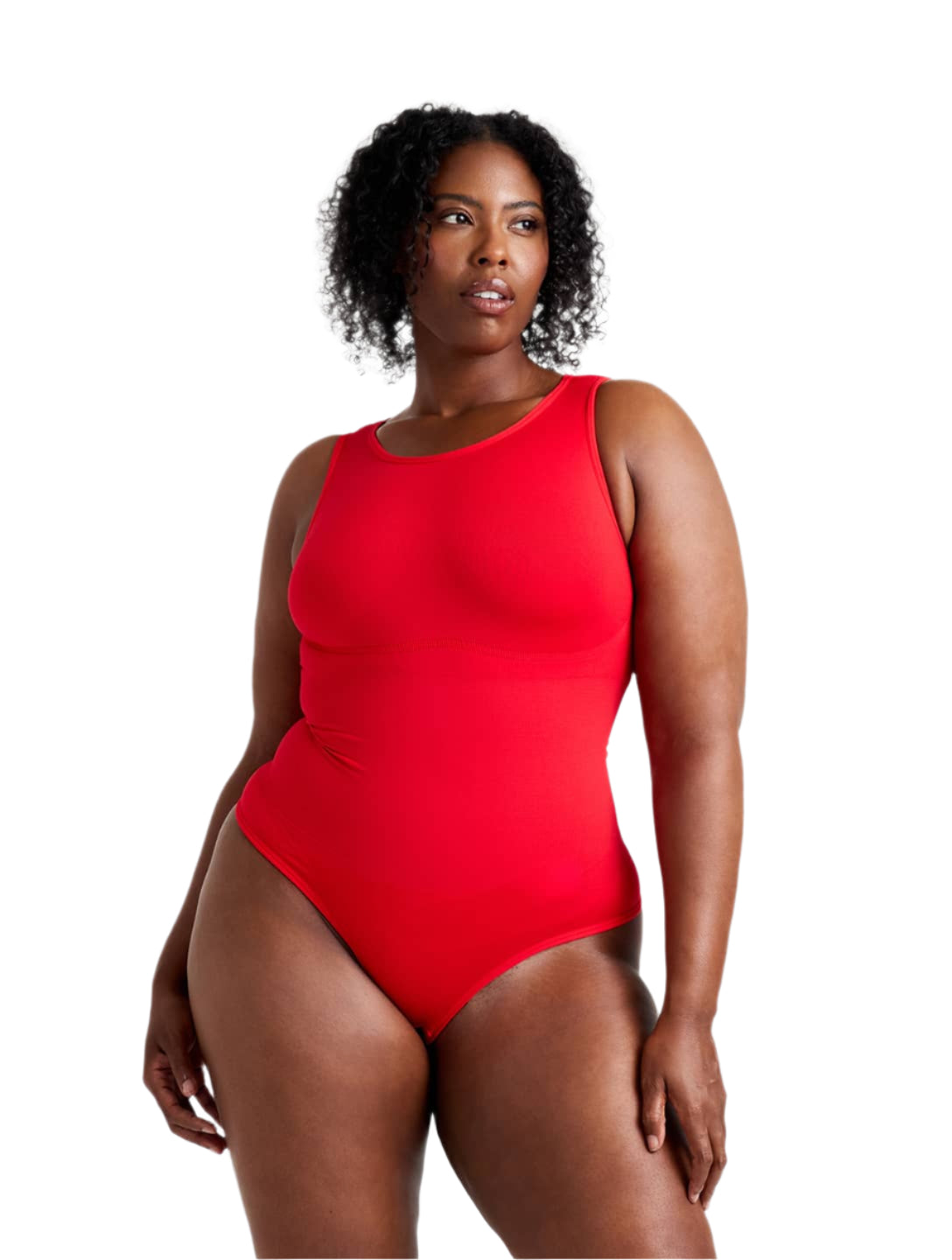Round Neck Thong Bodysuit - HeyShape