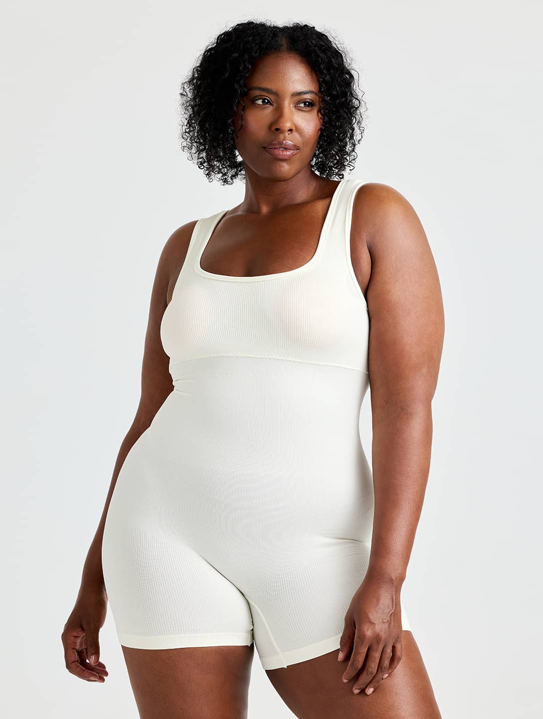 Square Neck Shapewear Jumpsuit - HeyShape