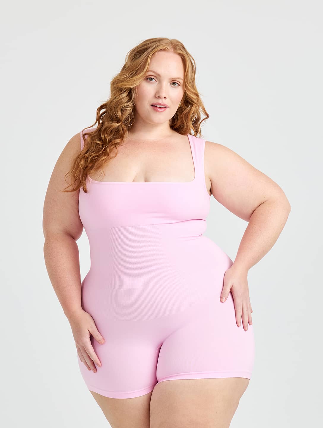 Square Neck Shapewear Jumpsuit - HeyShape