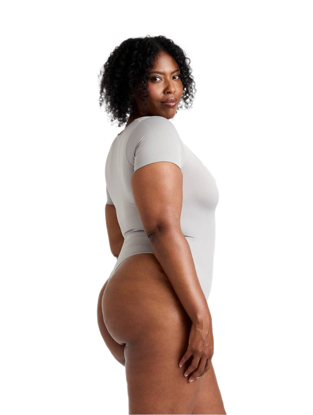 Square Neck Thong Bodysuit - HeyShape