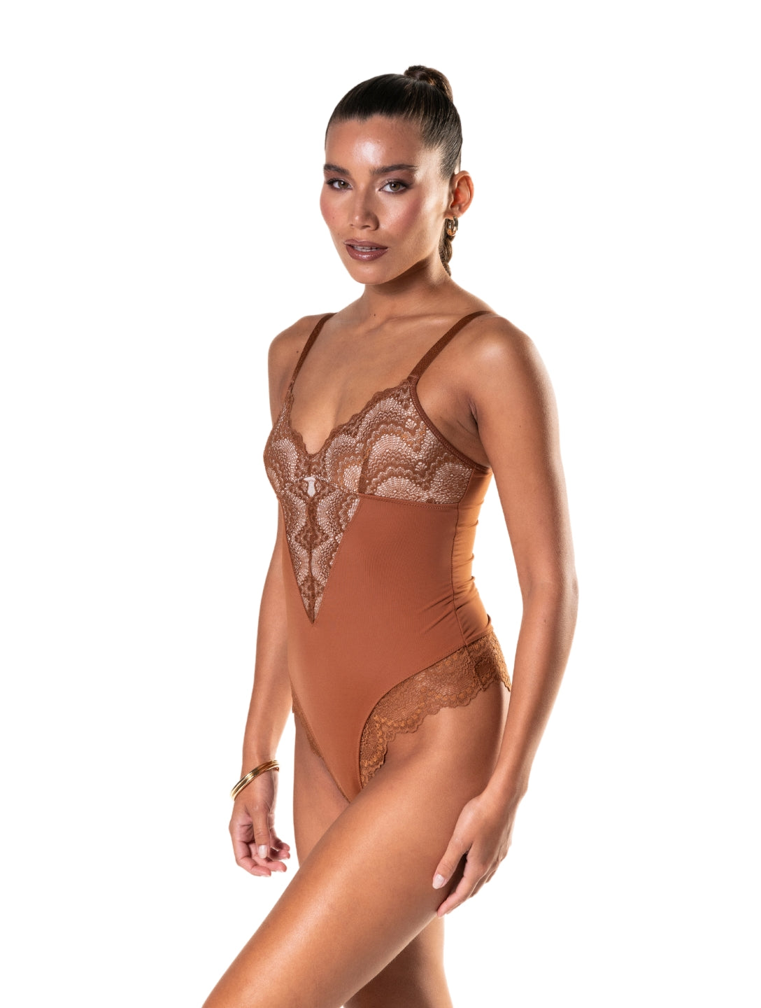 Half Laced Bodysuit - HeyShape