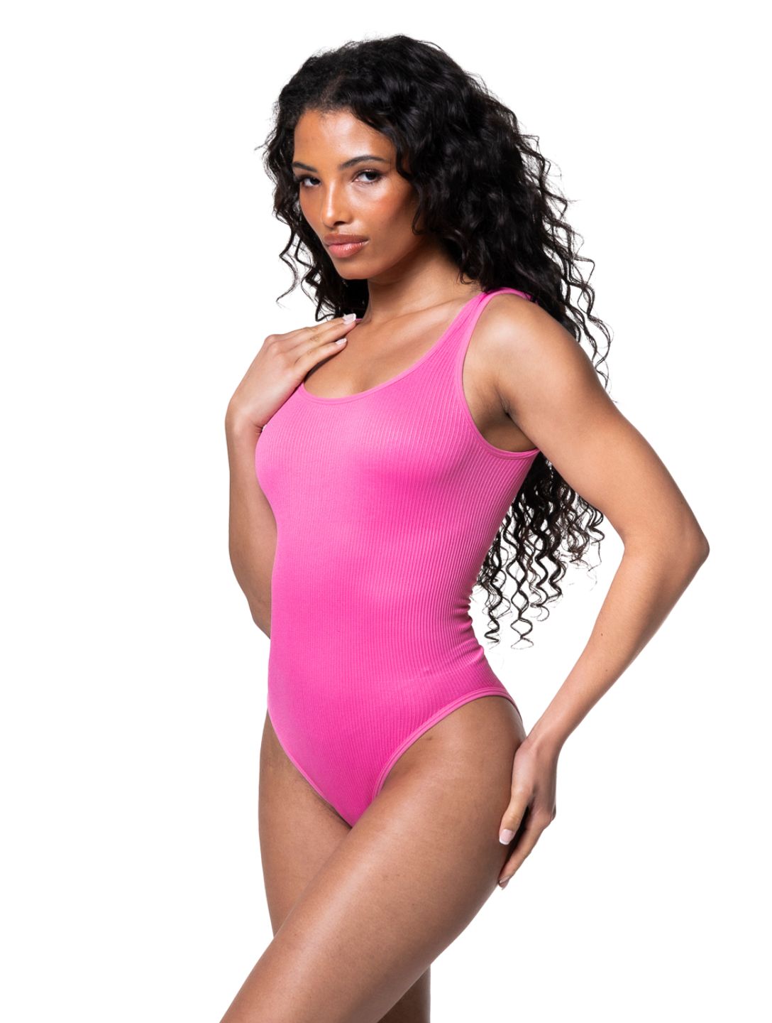 Ribbed Snatched Shapewear Bodysuit - HeyShape