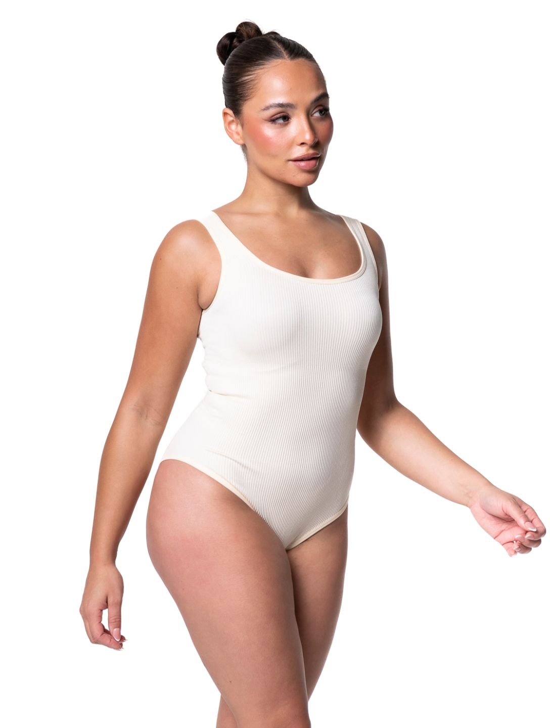 Ribbed Snatched Shapewear Bodysuit - HeyShape