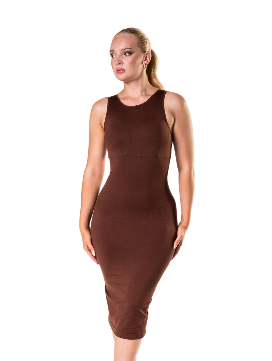 Sleeveless Shapewear Maxi Dress - HeyShape