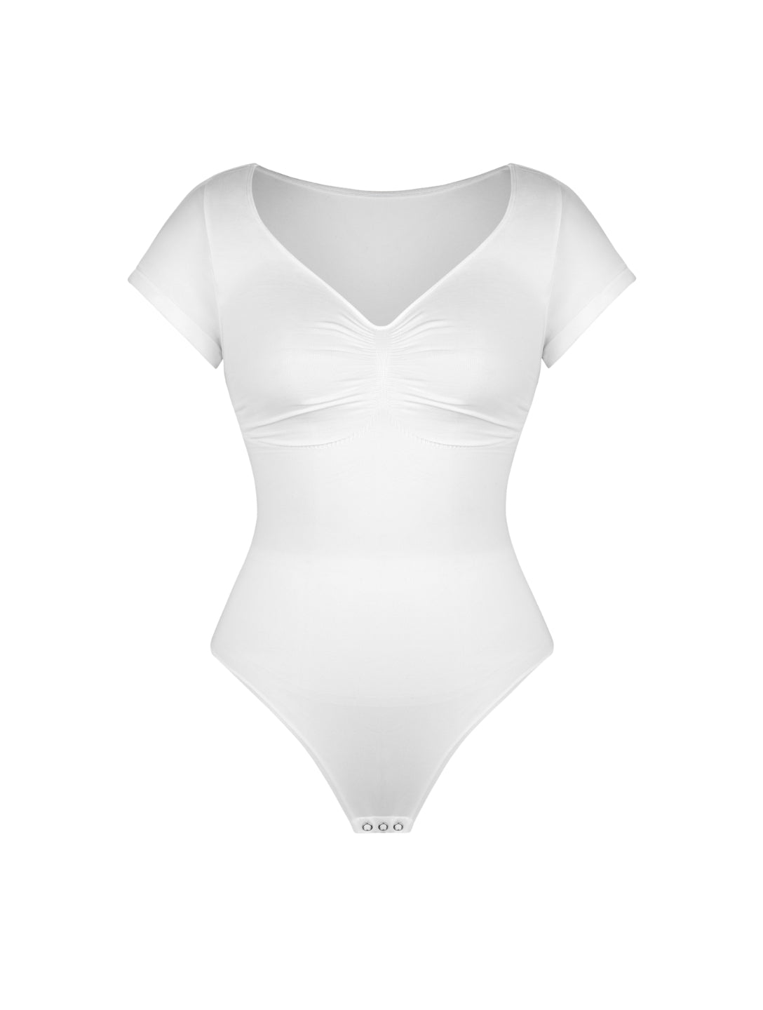 V-Neck Sculpting Tee Bodysuit - HeyShape