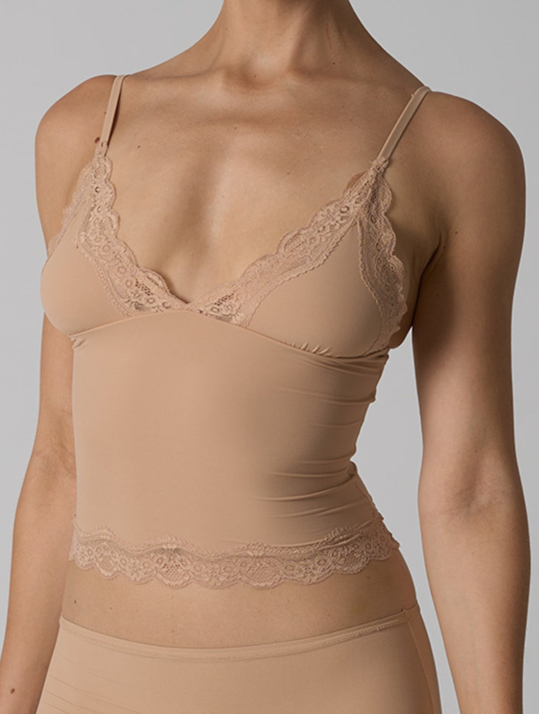 The Smooth Lace V-Neck Singlet
