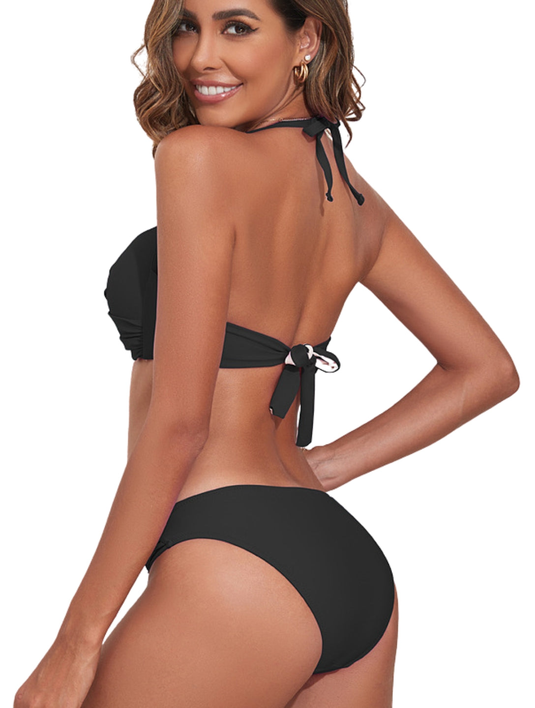 Twist & Lift Halter Bikini Set - HeyShape