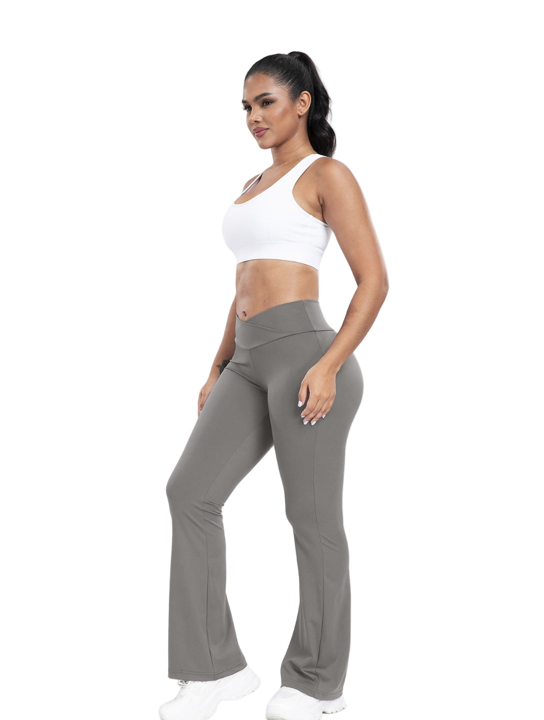 Snatched V-Line Flare Pants - HeyShape