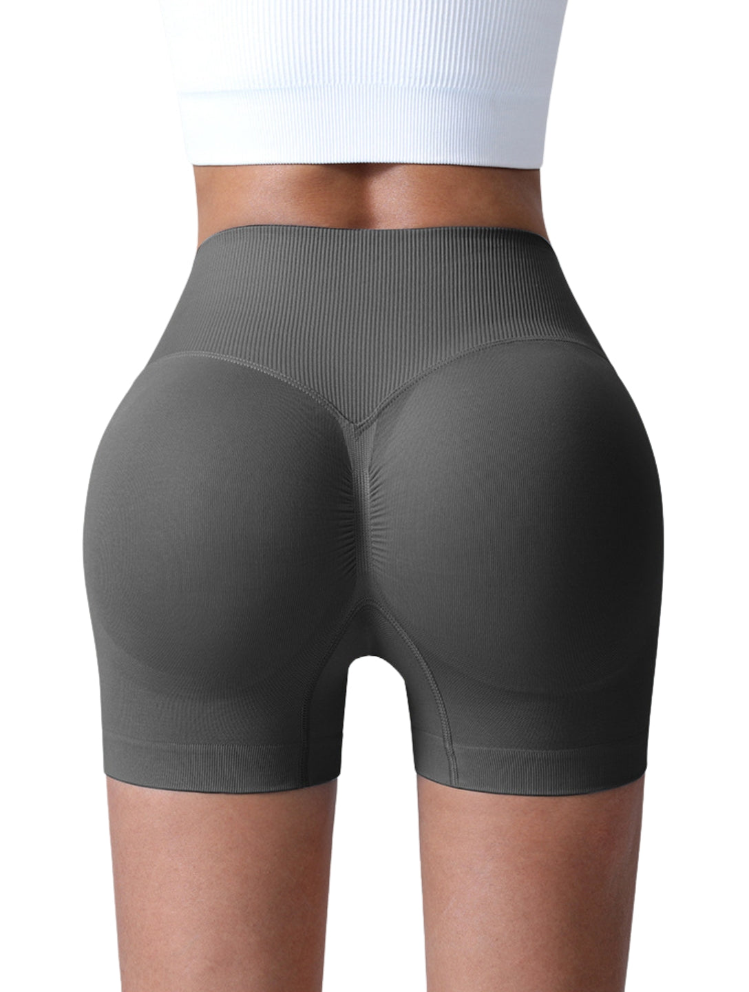 Sculpt V-Waist Scrunch Shorts - HeyShape