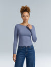 Boat Neck Long Sleeve Top