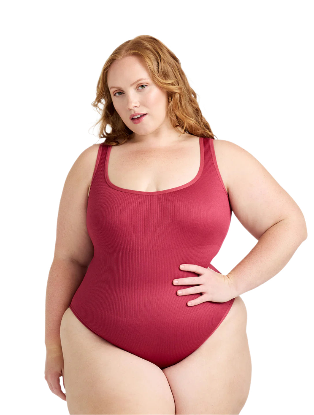 Ribbed Snatched Shapewear Bodysuit - HeyShape