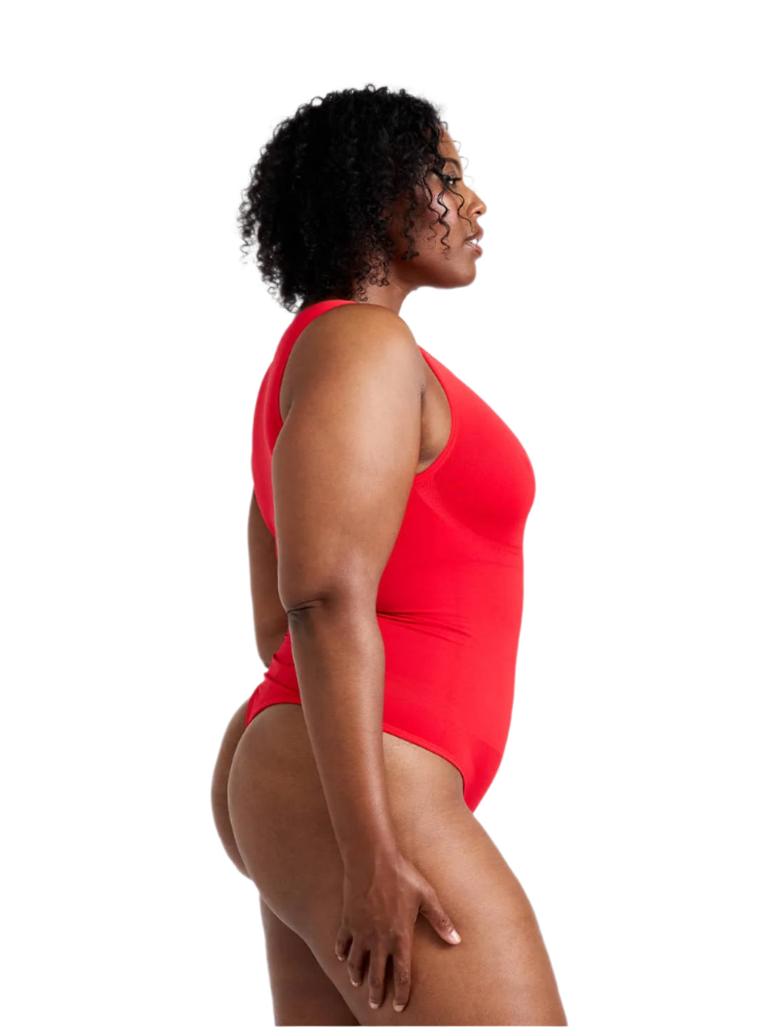 Round Neck Thong Bodysuit - HeyShape