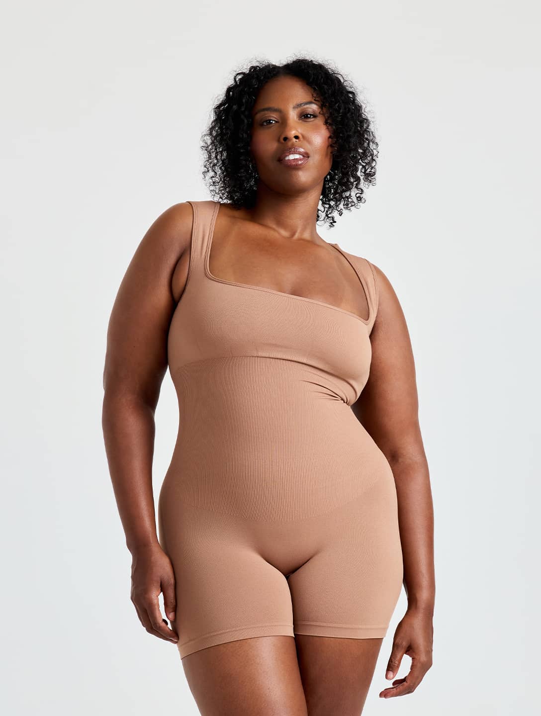 Square Neck Shapewear Jumpsuit - HeyShape