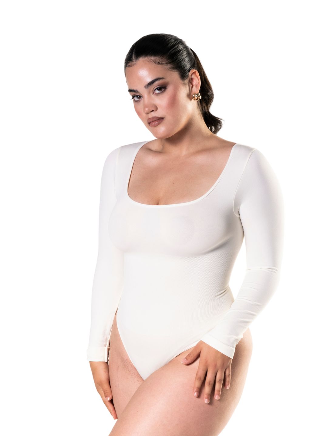 Long Sleeve Thong Bodysuit - HeyShape