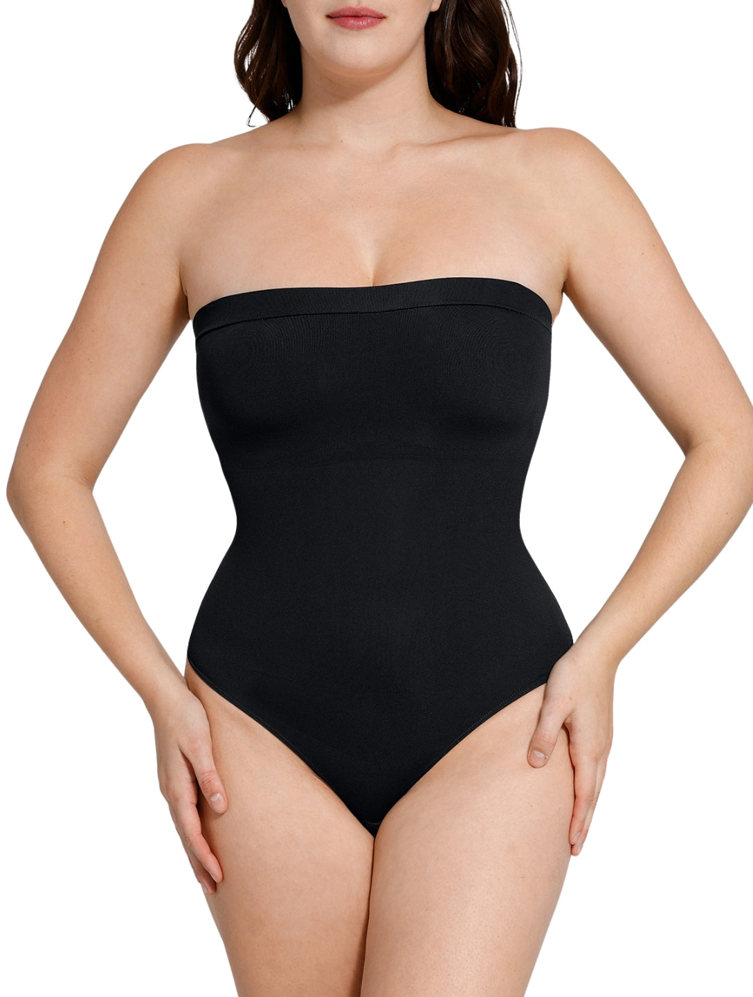 Strapless Thong Bodysuit - HeyShape